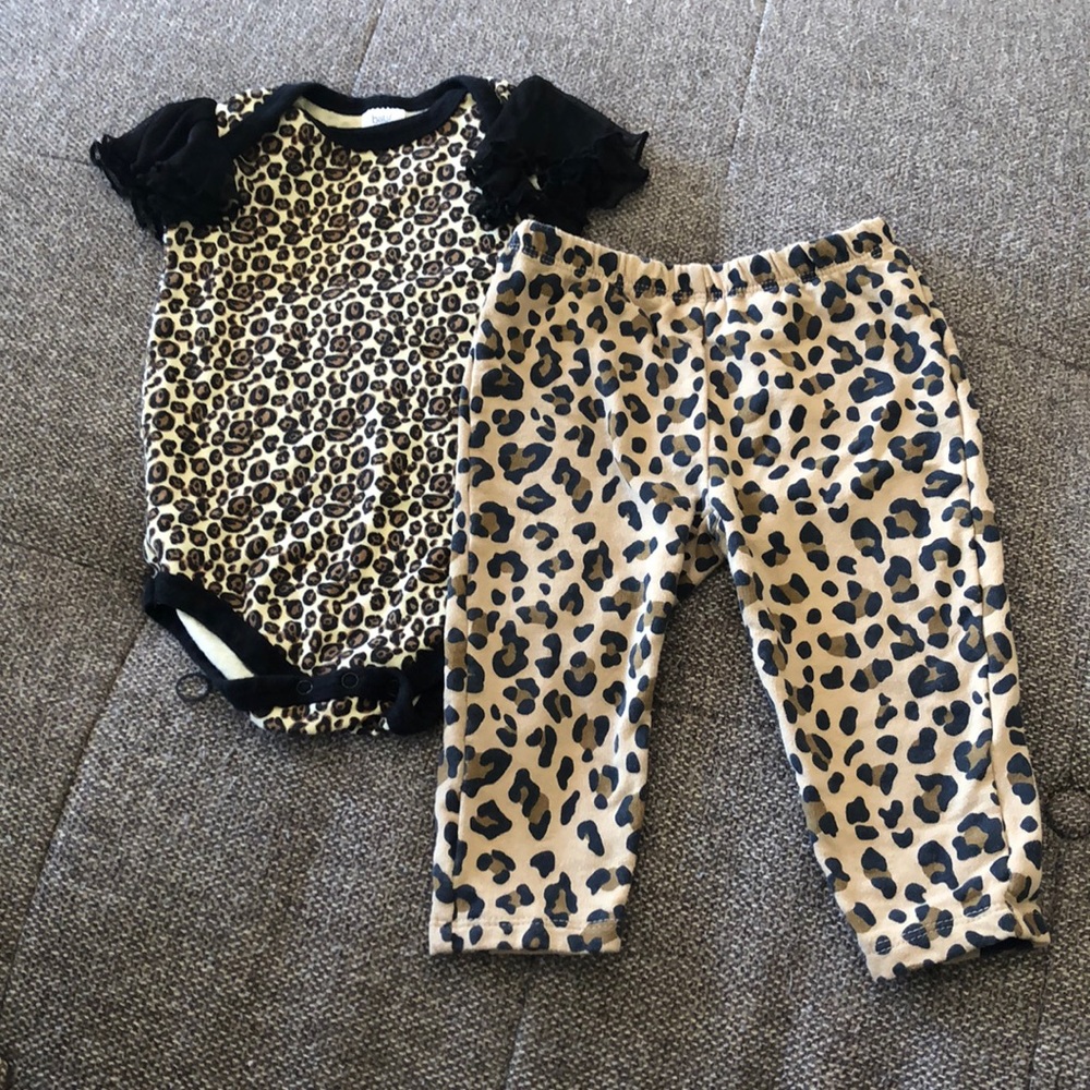 BABY GIRLS CHEETAH 9 Month Outfit